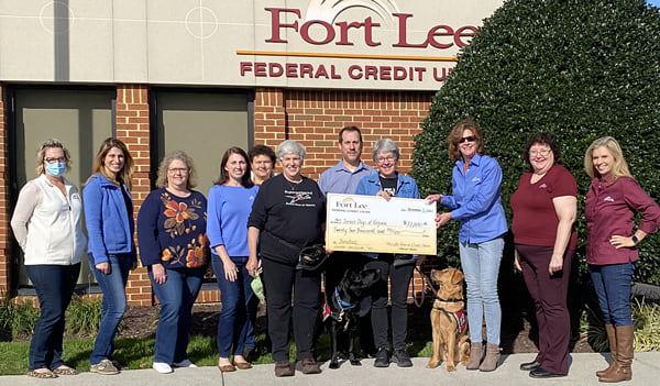 Fort Lee FCU Teams Up to Donate $22,000 to Service Dogs of Virginia -  Virginia Credit Union League